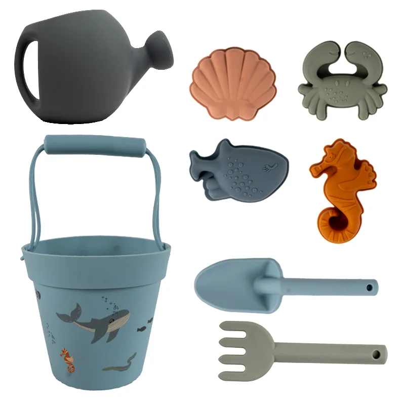 

Children Beach Baby Toys Slicone Summer Digging Sand Tool with Shovel Water Game Play Outdoor Toy Set Sandbox for Boys Girls