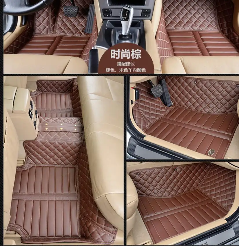 3D Роскошные слякоть коврики коврик для ног Nissan Patrol Y62 7 мест 2011 2012 2013 2014 2015 2016 2017 (7