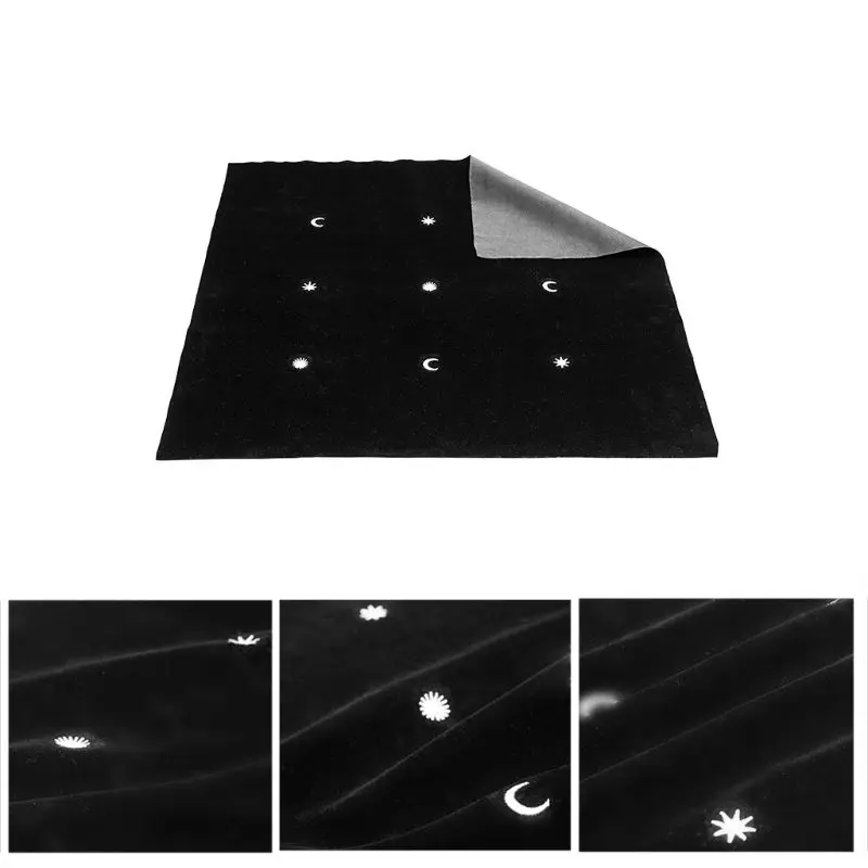 

50×50cm Star Moon Velvet Tarot Tablecloth Astrology Board Game Embroidery Crafts