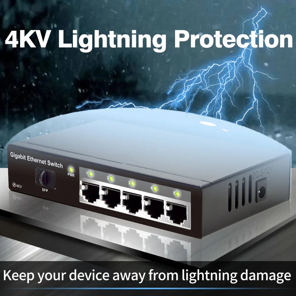 5-портовый гигабитный переключатель STEAMEMO настольный сетевой мини-переключатель