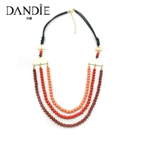 dandie new characteristic ethnic style necklace gradient color beads string sweater chain womens daily wear fashion necklace