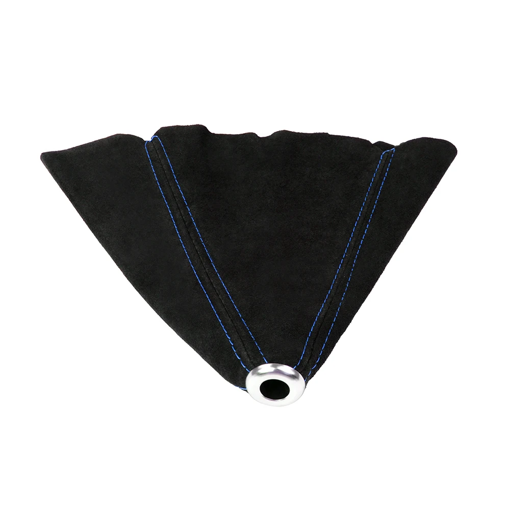 Бесплатная доставка-замшевая кожаная синяя/красная ручка переключения передач