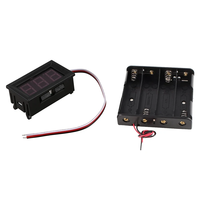 Мини вольтметр тестер цифровой напряжения батарея постоянного тока 0 30 в красный