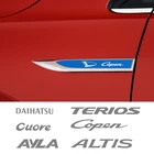 2 шт., металлическая 3D эмблема, значок для кузова автомобиля, боковая декоративная наклейка для Daihatsu D-Base D-R Pico Copen Sirion Mira, автомобильная наклейка