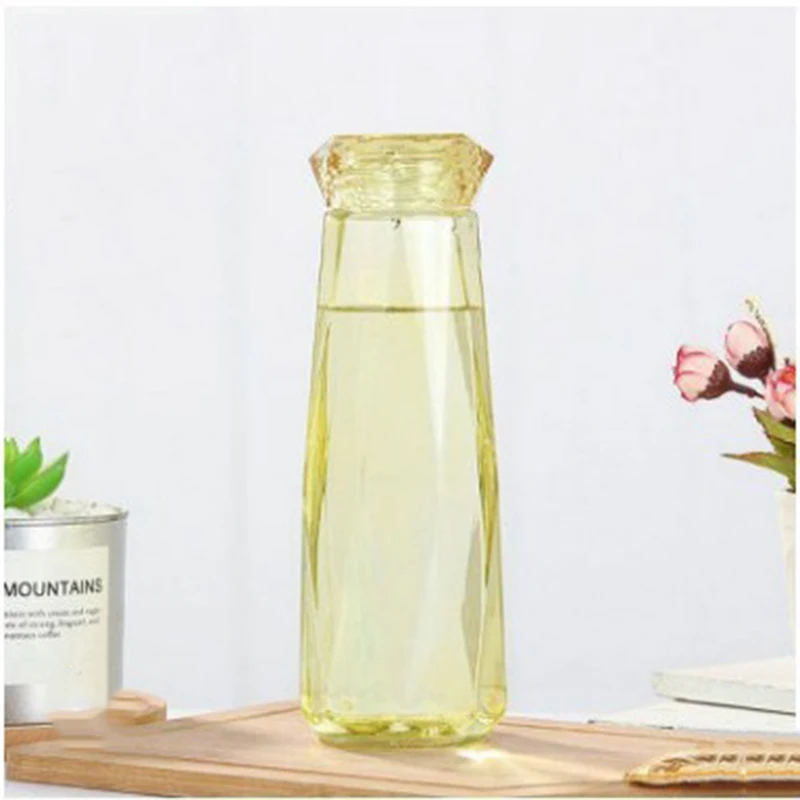 С украшением в виде кристаллов Стекло бутылка питьевой воды 450 мл Bpa бесплатно