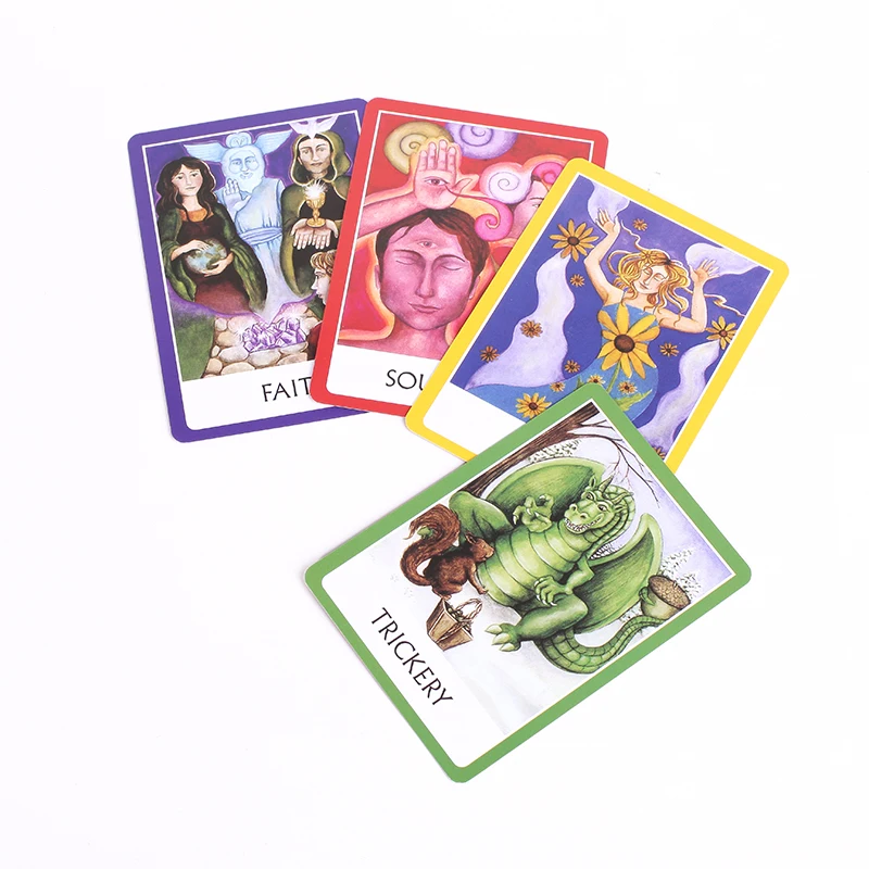 Симпатичная чакра WisdomTarot английские карты с изображением ораклов набор для