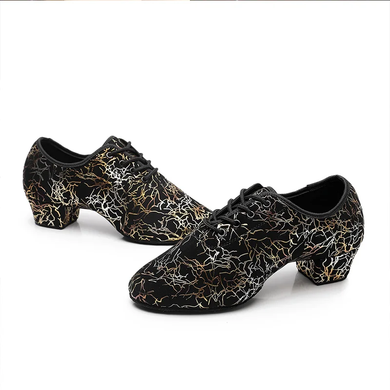 Обувь для бальных танцев мужчин обувь выступлений на шнуровке танго тренировок