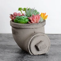 concrete planter mold home decoration silicone pot mould for succulent plants flower diy craft ceramic clay tool