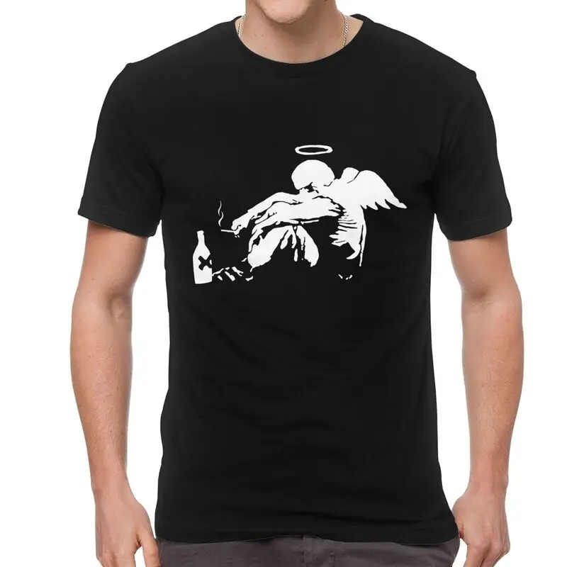 

Футболка мужская хлопковая с коротким рукавом и граффити