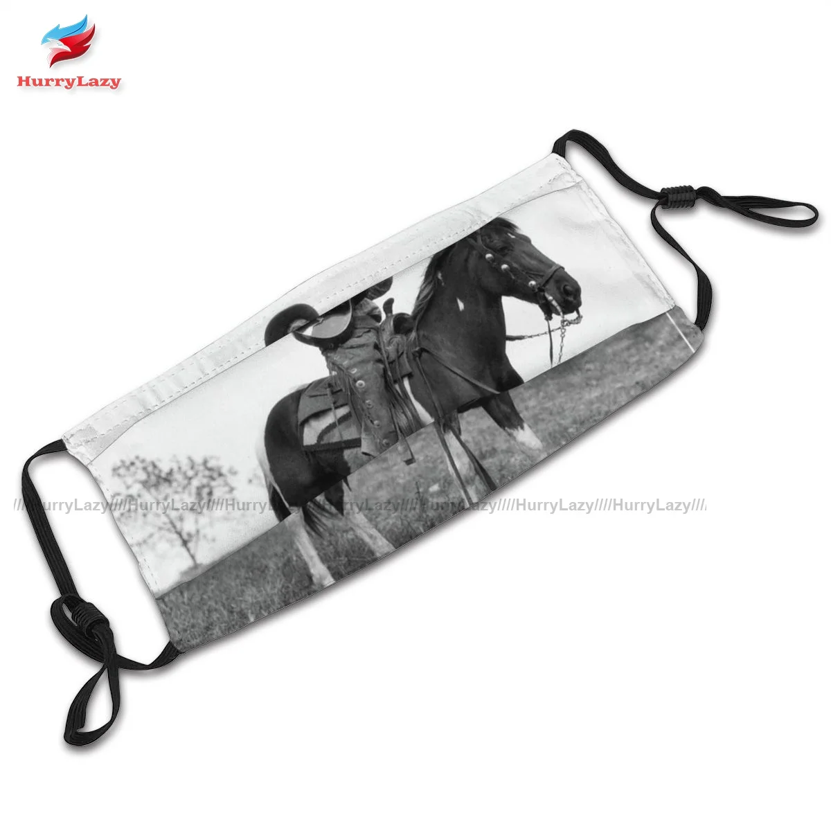 

Adjustable Adults Cowboy On Horse Singing Playing Face Mouth Mask Cool Cloth Printed Facial Mask With Filter