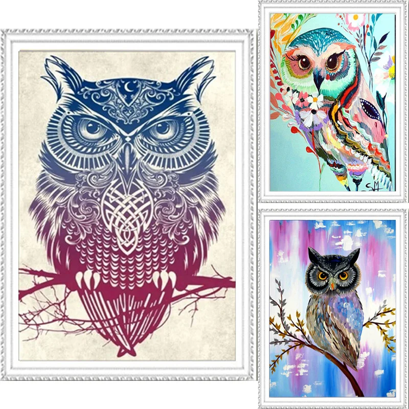 

5D DIY New Animals Owl Diamond Embroidery Diamond Painting Cross Stitch Picture Of Rhinestones Full Square Diamond Mosaic Kits