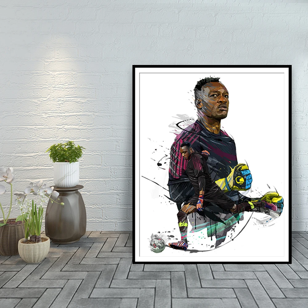 Steve Mandanda современное искусство, принт домашние настенные декоративные плакаты и принты олимпийка де Марсель настенная живопись на холсте