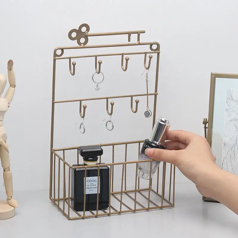 Креативная настенная декоративная железная рама подвесная стойка для хранения