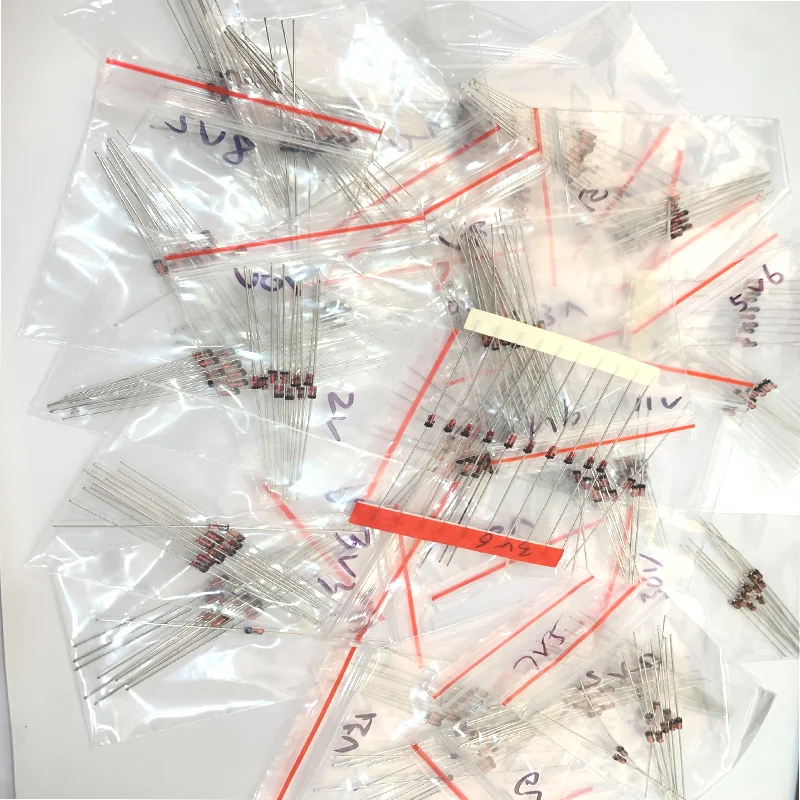 

300pcs 30 Values (2V~39V) 1/2W 0.5W Assorted Zener Diodes Assortment Kit
