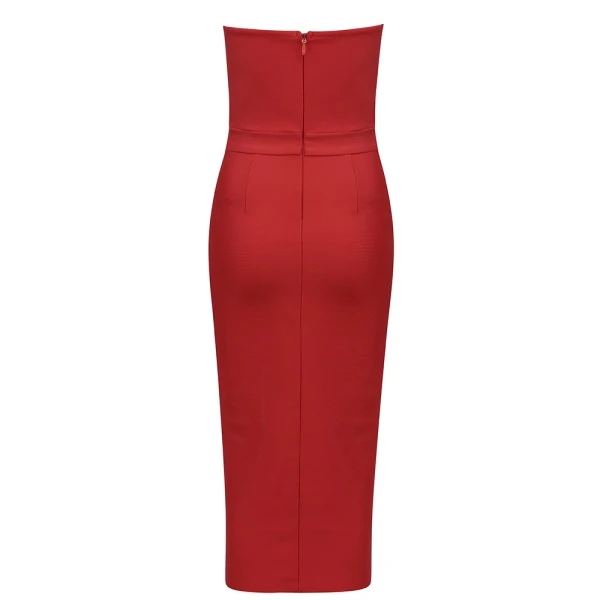 

CY Summer Red Ray Bandage Dress Women Sexy Open Fork Evening Party Badycon Fashion Elegant Beautiful Clubhouse Wear Vestido