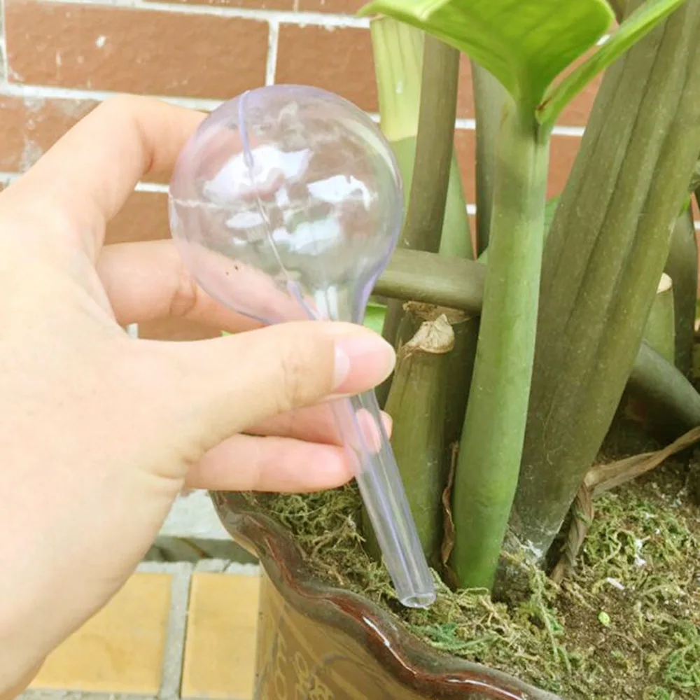 

5PCS Automatic Self Watering Water Feeder Round Ball Plastic Clear Watering Cans Home Garden Pots Device