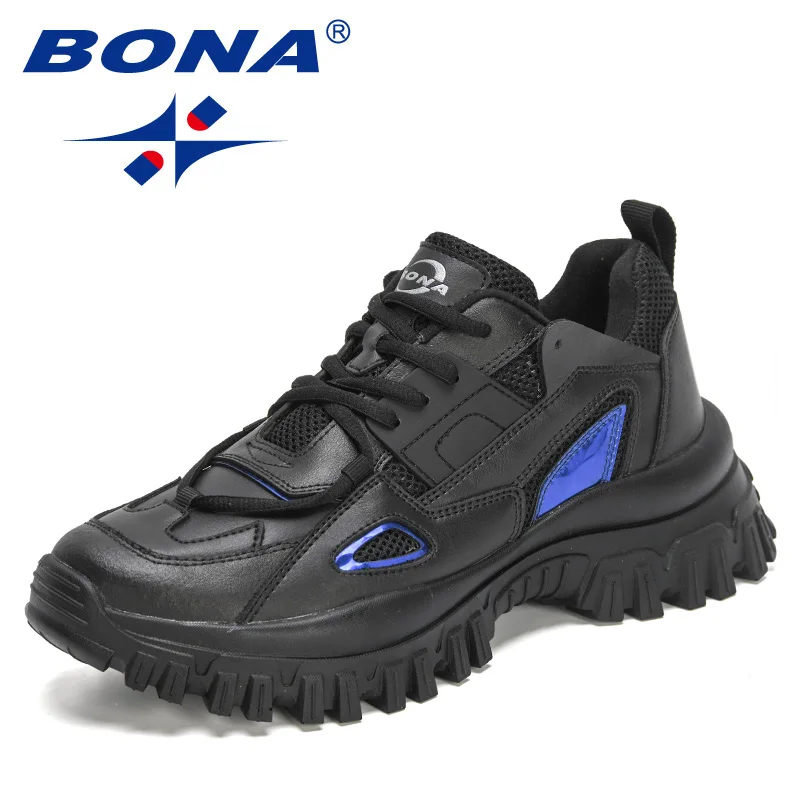 

BONA 2021 New Designers Popular Sneakers Men Breathable Casual Shoe Man Lightweight Outdoor Leisure Footwear Non-Slip Mansculino