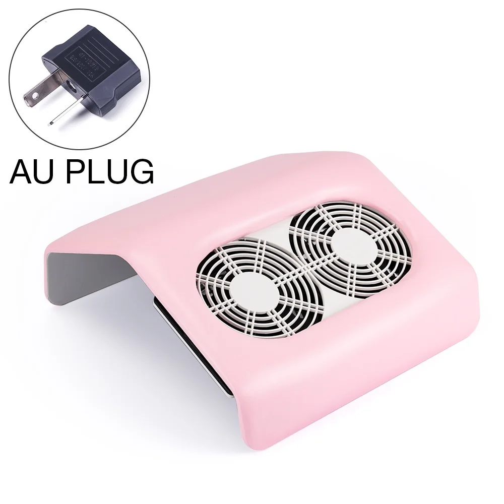 AU Plug Мощный 65 Вт Мощный всасывающий пылесборник для ногтей пылесос для ногтей 3 вентилятора сильные всасывающие маникюрные инструменты с 3 мешками - Цвет: AU Plug