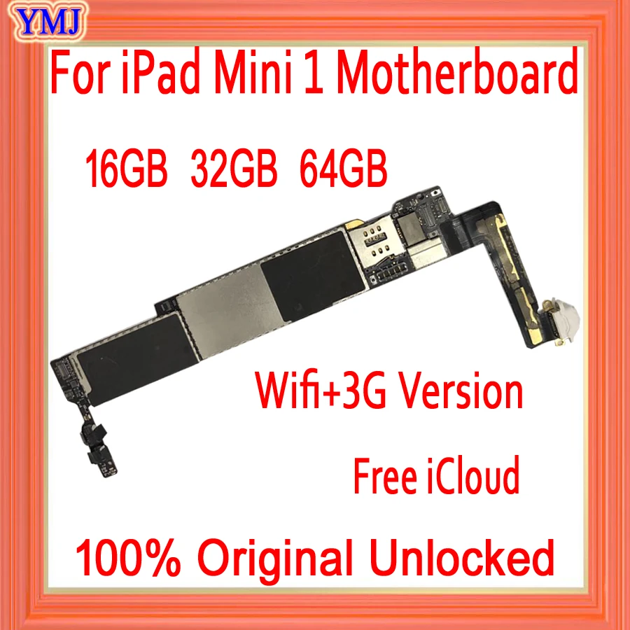 Полностью разблокированная материнская плата для ipad mini 1 Wifi и + версия 3G с