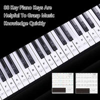 piano sticker transparent piano keys electronic keyboard key sticker piano stave note sticker for key music decal