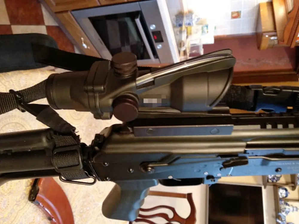 Тактический 5x35 в стиле ACOG настоящий волоконный красный или зеленый стекло с подсветкой шеврон сетка оптика прицелы для охоты