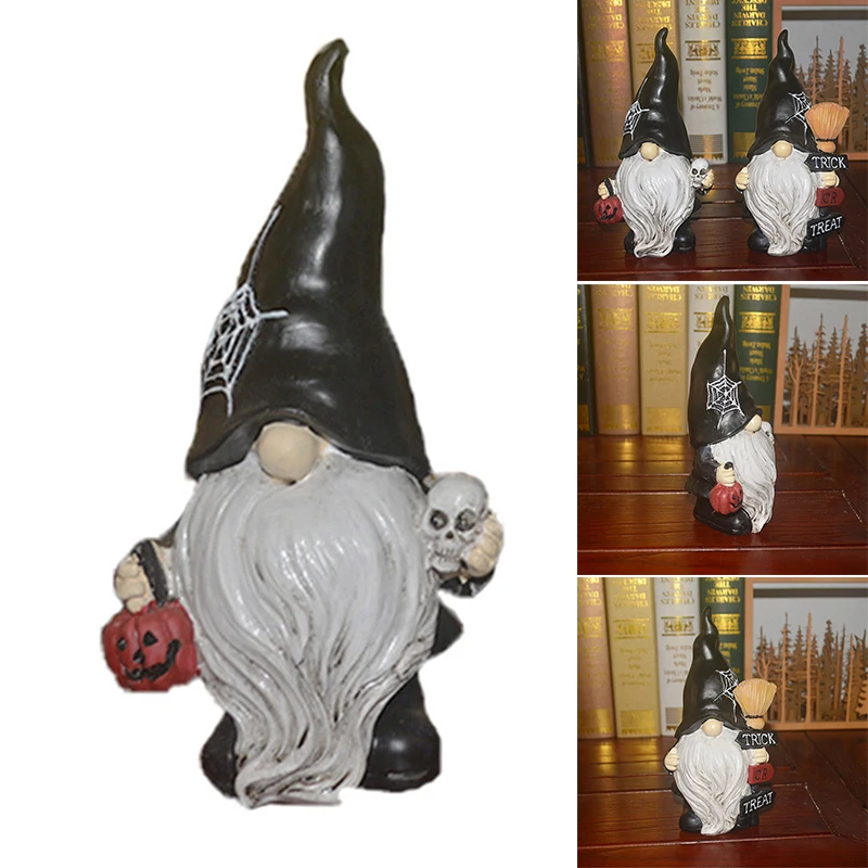 

2021 Faceless Dwarf Doll Ornament Hand Painted Resin Gnome Statue for Home Living Room Office Decoration @LS