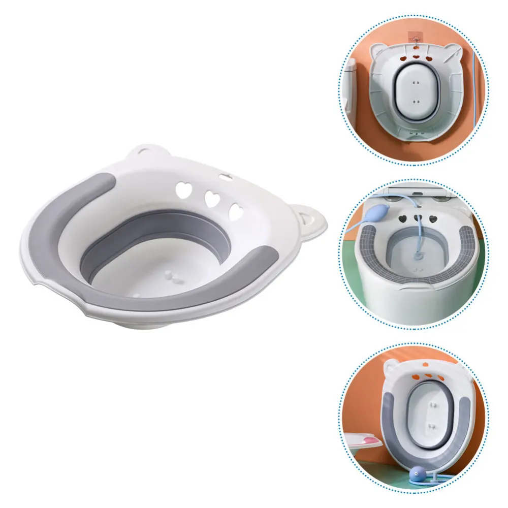 

1Pc Toilet Seat Sitz Practical Toilet Wash Basin Pregnant Protection Basin Grey