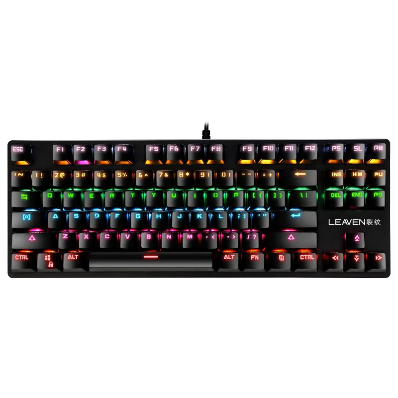 

Crack K550 mechanical keyboard 87-key green axis gaming sports USB office notebook Amazon ebay