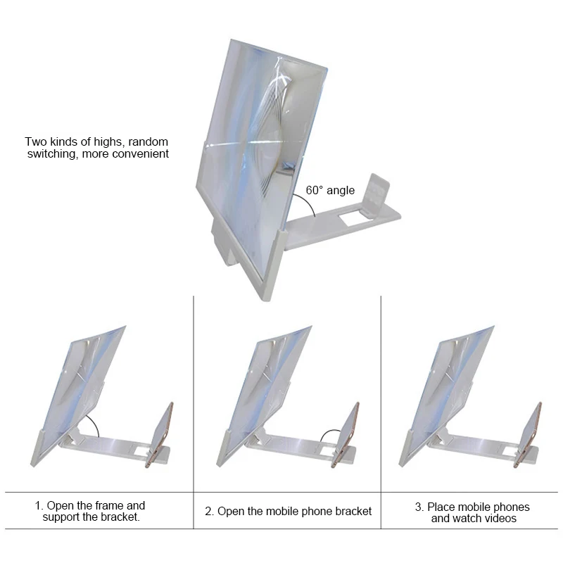 14 inches 3d hd phone screen magnifier amplifier movie video enlarger screen phone screen amplifier bracket holders stands free global shipping