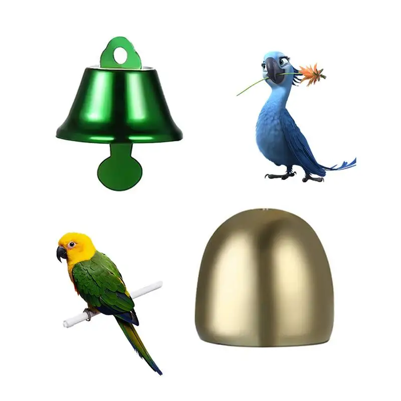 

Parrots Birds Swing Toys Bell Wood Hanging Swing Toys for Birds Cockatiels Parrots Biting and Chewing