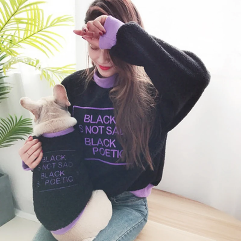 Толстая флисовая семейная Одежда для собак одежда родителей и детей зимнее