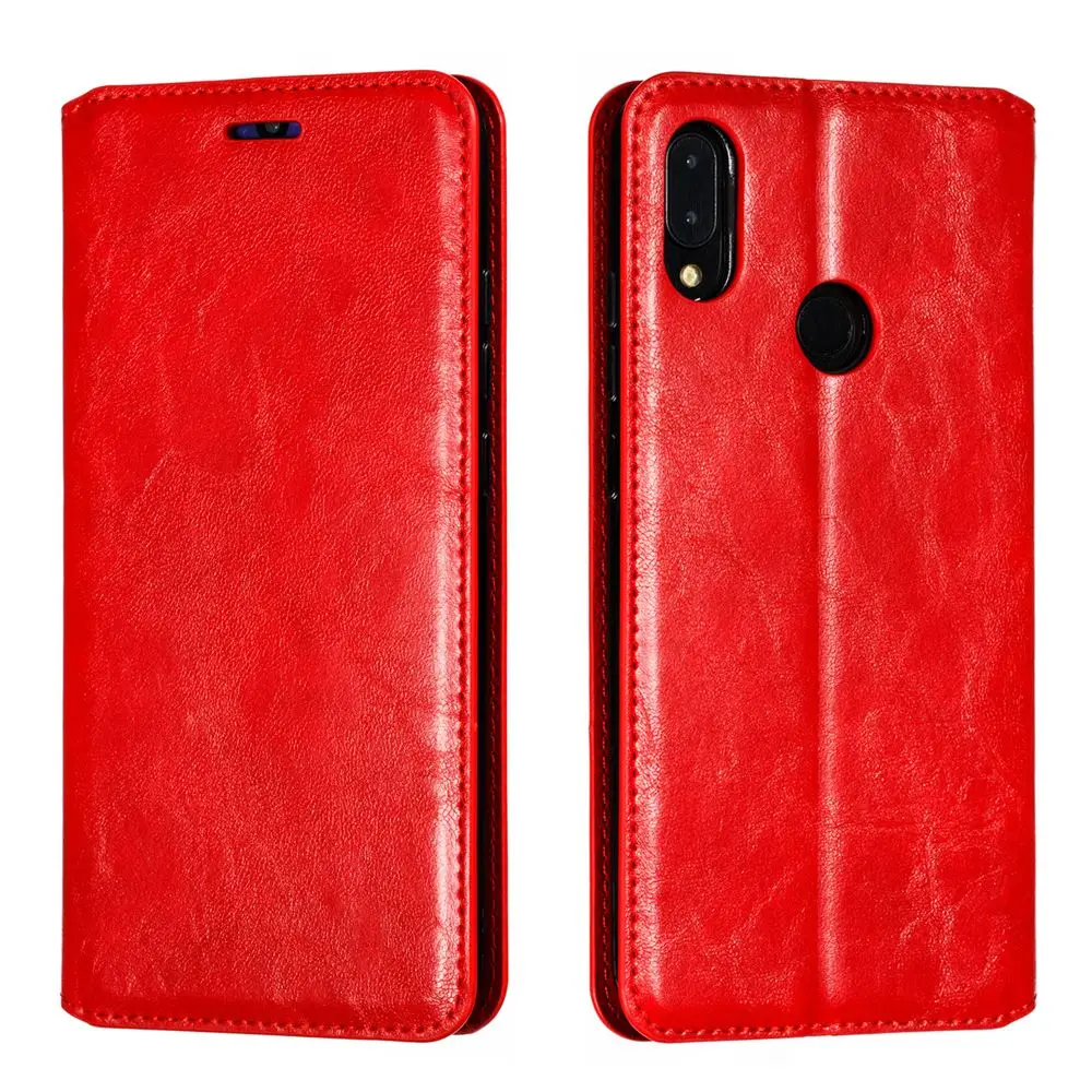 Чехол для Xiaomi Redmi Note 7 6 5 Pro GO 6A 6Pro с рисунком Crazy Horse из искусственной кожи прочная
