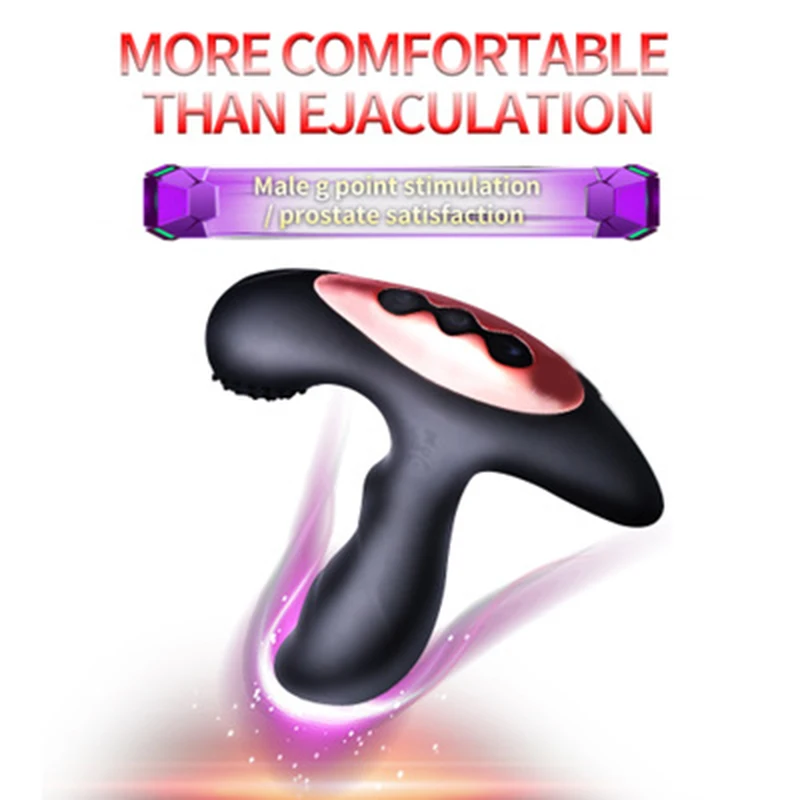 Силиконовый массажер простаты Анальная пробка открытый расширитель Мужской