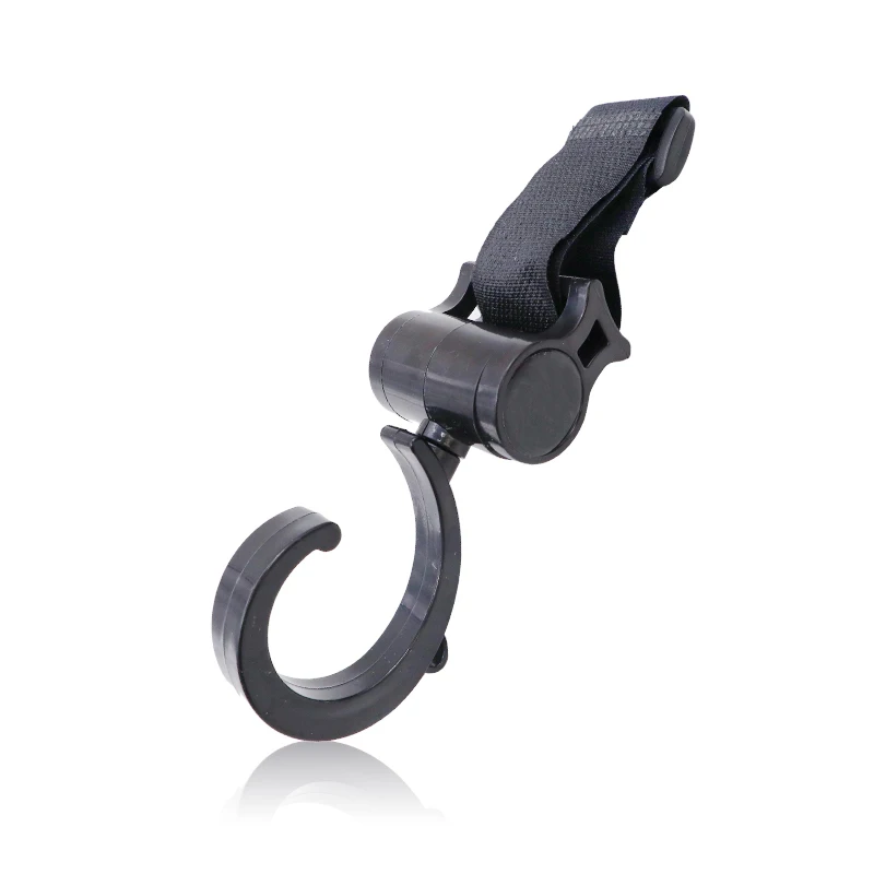 1Pc Hook 2 шт./лот вешалка для детской одежды многофункциональная Детская сумка крючки для прогулочных колясок коляска черная вращающаяся на 360 градусов тележка пластиковый крюк аксессуары - Цвет: 1Pc Hook