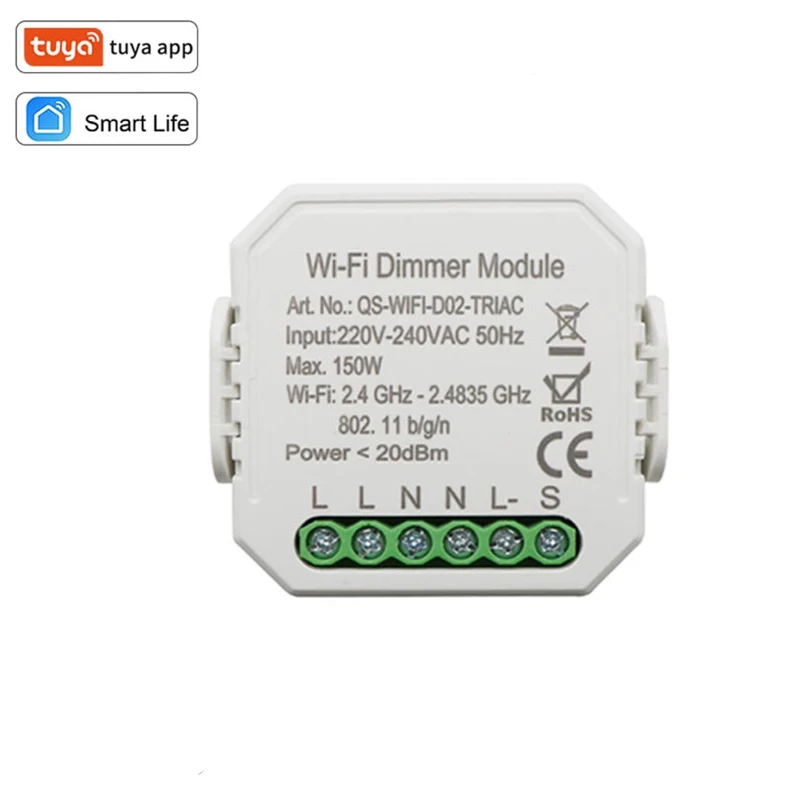 Tuya DIY Smart WiFi Light LED Dimmer Switch Remote Control 1/2 Way Works with Alexa Echo Google Home | Электроника