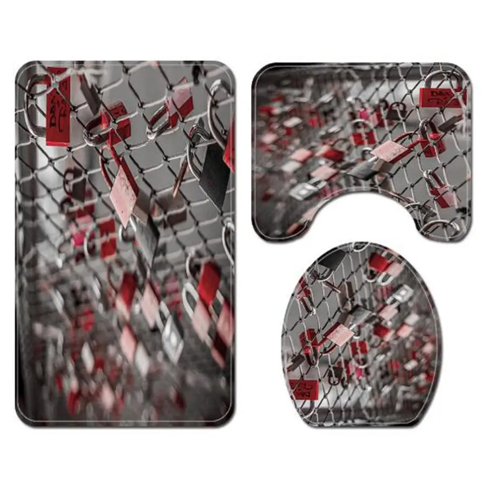 3 шт./компл. фланелевый простой черный белый красный цифровой принт коврик для