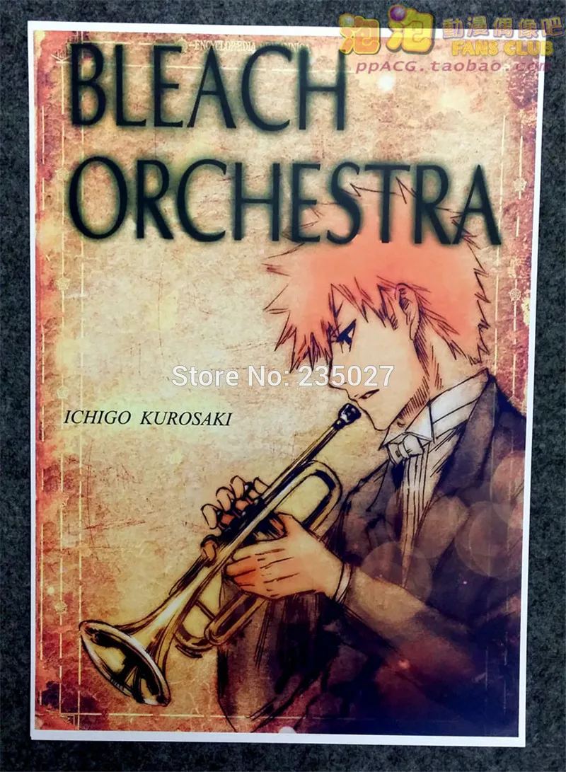 8 pcs/set Anime BLEACH poster Kurosaki ichigo figure wall pictures room stickers toys for gift | Sticker