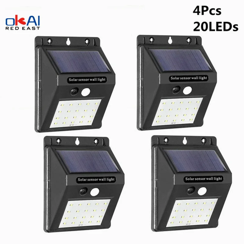 

Spotlights Patio Body Sensor Wall Light Led Separate Solar Motion Senor Security Wireless Outdoor Wall Mounted Motion Sensor LED