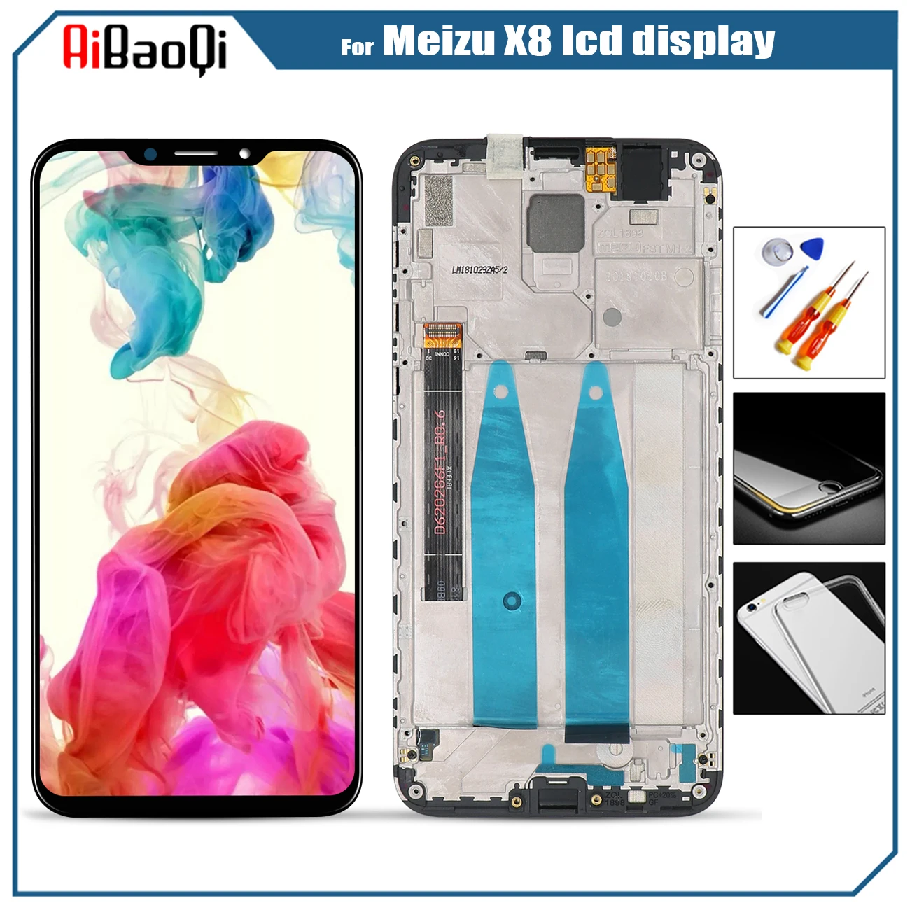 ЖК-дисплей Meizu X8, сменный ЖК-дисплей+ сенсорный экран, дигитайзер, Meizu X8, чехол для телефона с ЖК-экраном+ инструмент X8, ЖК-экран