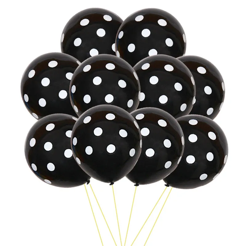 

New 10pcs/lot Color Polka Dot Birthday Latex Balloons Red Inflated Helium Balloon for Birthday Wedding Party Supplies Kids Toy