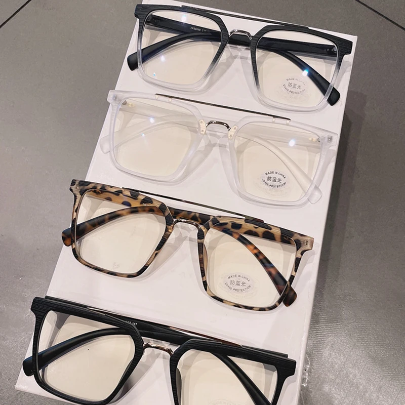 Мужские и женские очки SO &amp EI квадратная металлическая оправа с двойной