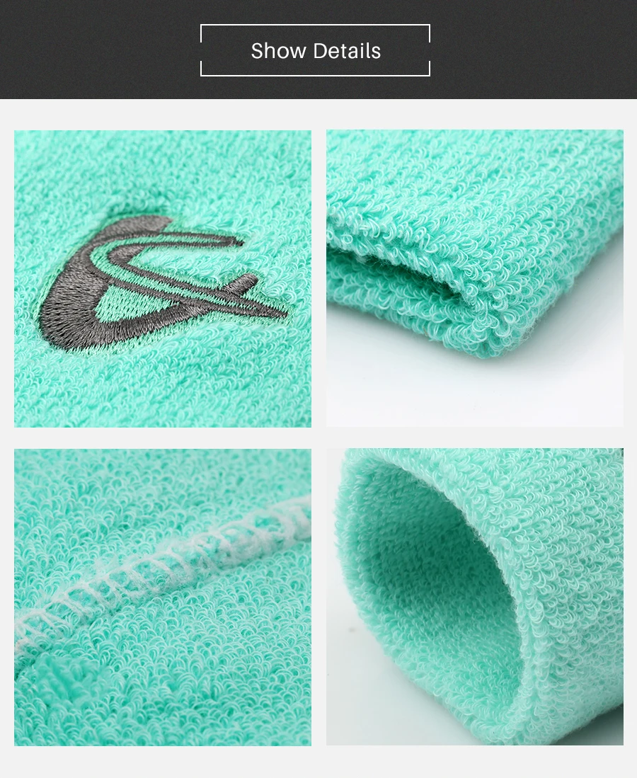 Спортивные браслеты для детей и взрослых Хлопковое полотенце впитывающие пот высокоэластичные