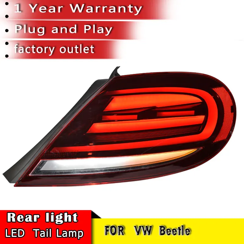 

Car Styling For VW Beetle LED tail lamp assembly 13-20 beetle streamer steering running horse tail lamp assembly led reversing l