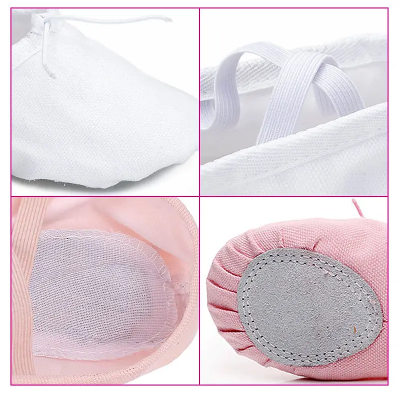 Женские Балетные танцевальные туфли парусиновые на плоской подошве для йоги