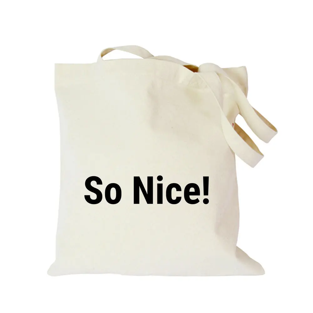 Сумка для покупок из эко-ткани с буквенным дизайном складная многоразовая