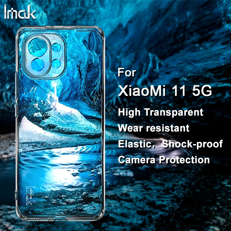 Прозрачный мягкий силиконовый чехол Imak Для Xiaomi Mi 11 5G ТПУ задняя крышка толщина 1 3