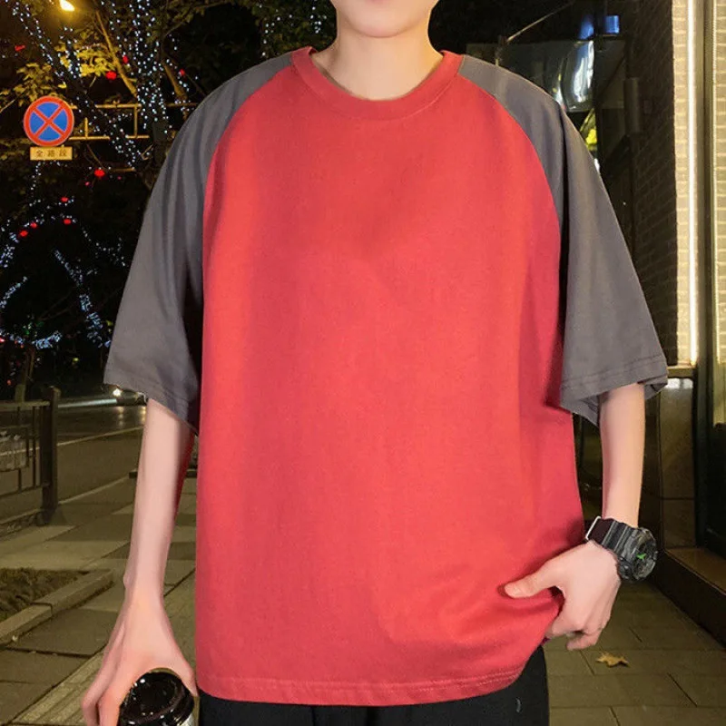 Футболка мужская оверсайз простая повседневная свободная футболка для