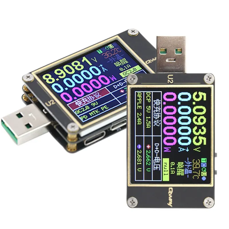 Тестер тока и вольтметра WITRN Weijian U3 USB U2pPD определяет протокол быстрой зарядки PPS