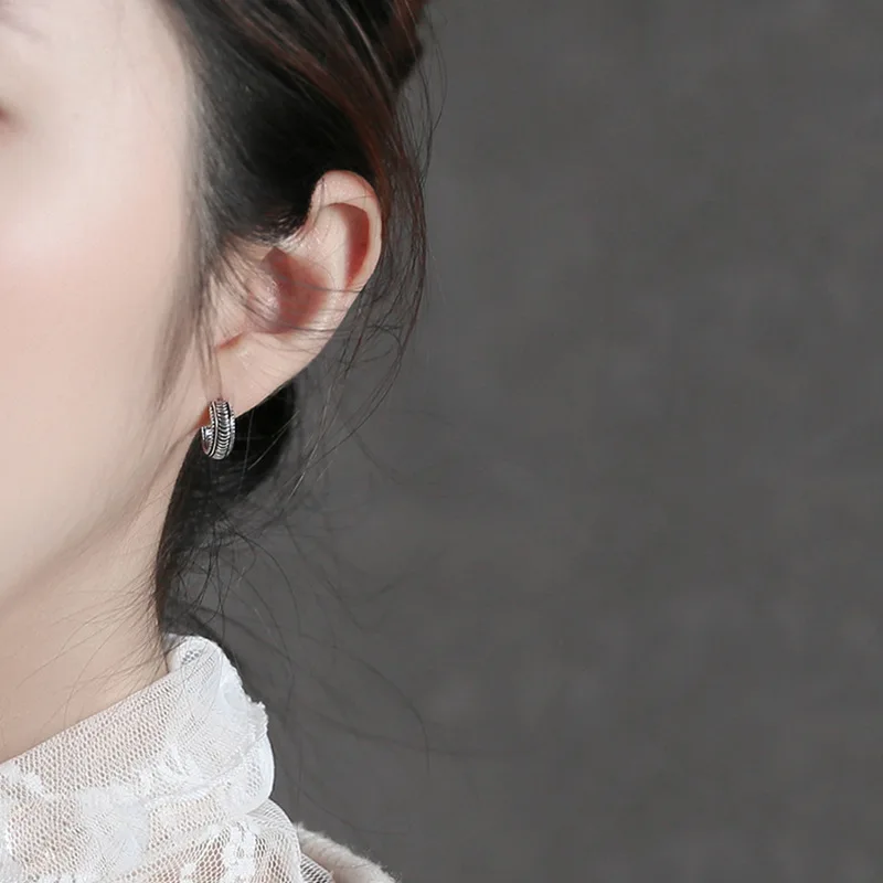 Женские серьги кольца Trustdavis сережки из 100% тайского стерлингового серебра 925