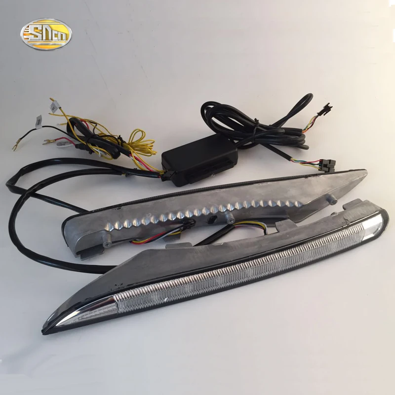 SNCN LED Daytime Running Lights For Renault Koleos 2010-2015 DRL White Day Yellow turn signal lamp Blue Night | Автомобили и
